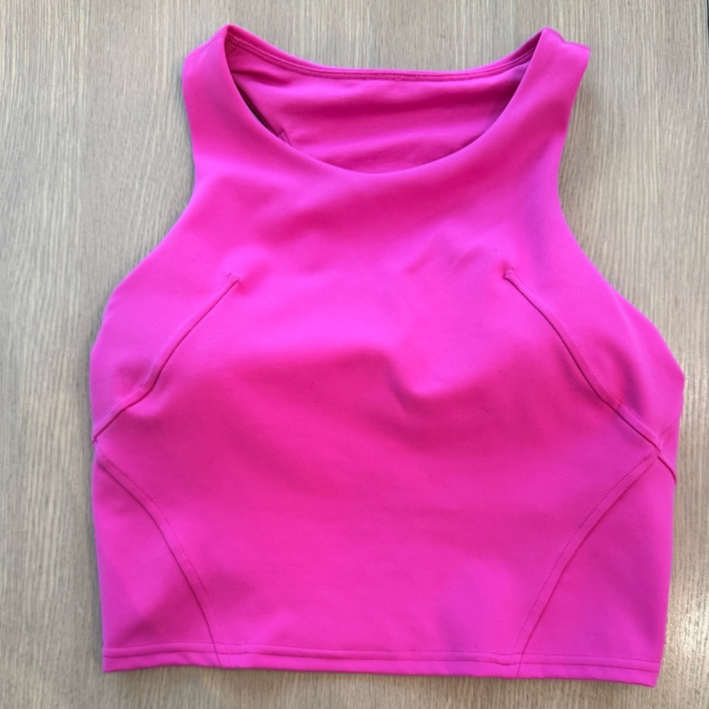 Lululemon Athletica Pink Fitted Crop Tank Top